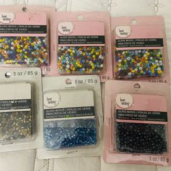 New💝 6 packs of glass beads