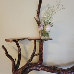 Rustic Wooden Wall Art with Shelves