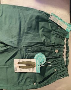 Funky Green Loose High Waisted Pants 