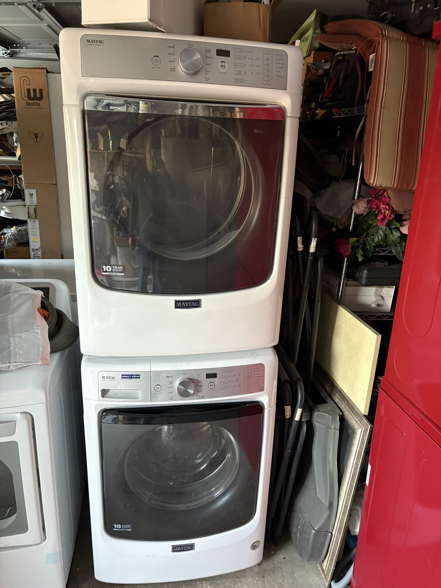 Maytag Stackable Washer And Gas Dryer