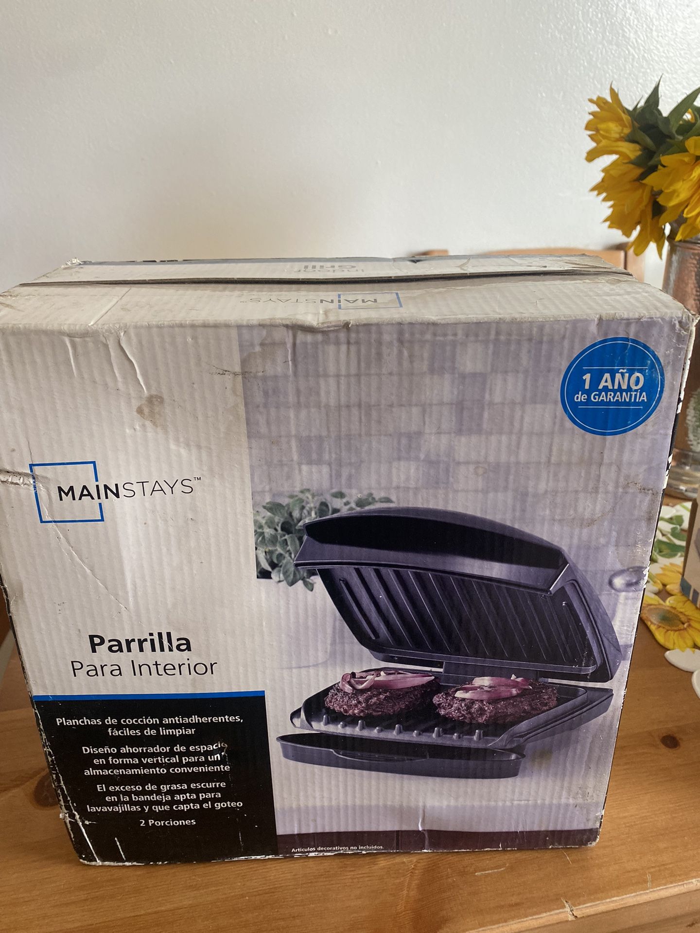 Main Stay Parrilla Para Interiores Nueva En Su Caja