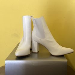 White Ankle Booties