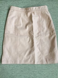 Pink leather skirt