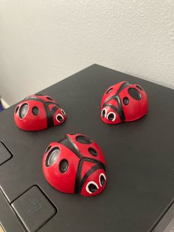 Set of 3 small cement ladybugs for $6
