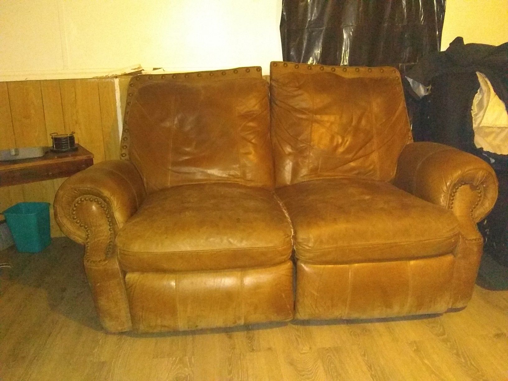 Small leather couch