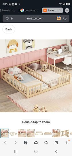 Bellemave Double Floor Bed for Twins - Natural, Twin Size