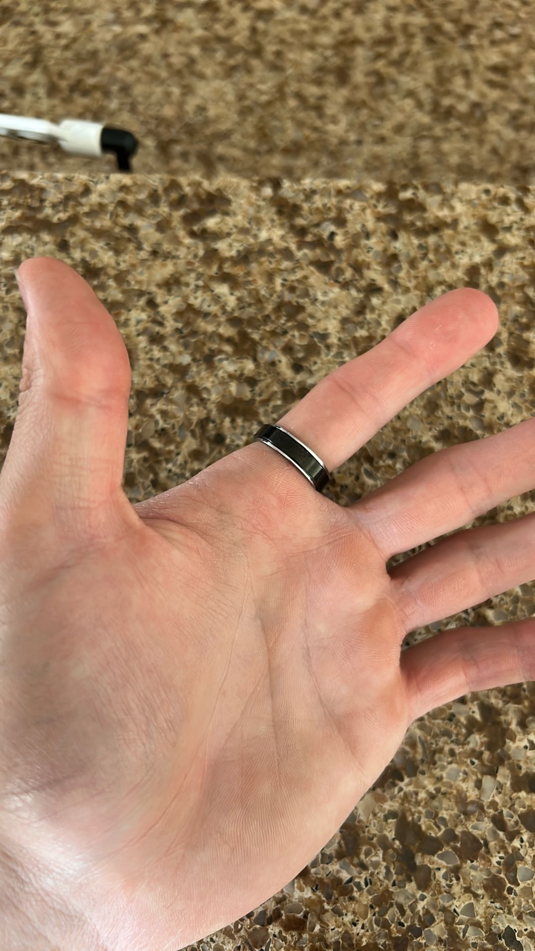 Silver Ring With Black Ring