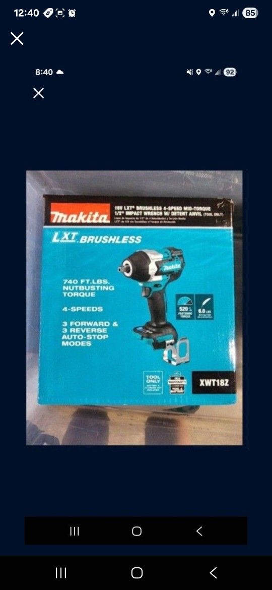 Xwt18 Makita 4 Speed New Drill Only