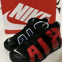 Nike Air More Uptempo '96 Black/Red-Blue Men's Size 7.5