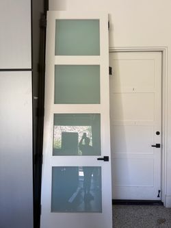 10 ft Frosted Glass Indoor Double Doors