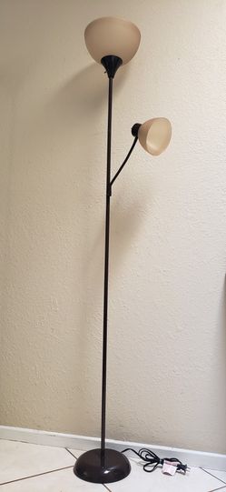 Mainstays 72‘’ Brown Combo Floor Lamp 🛋 with Reading Lamp