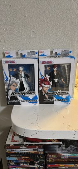 BLEACH Anime Heroes Figure Lot Toshiro Hitsugaya (New) & Renji Abarai (Open Box)