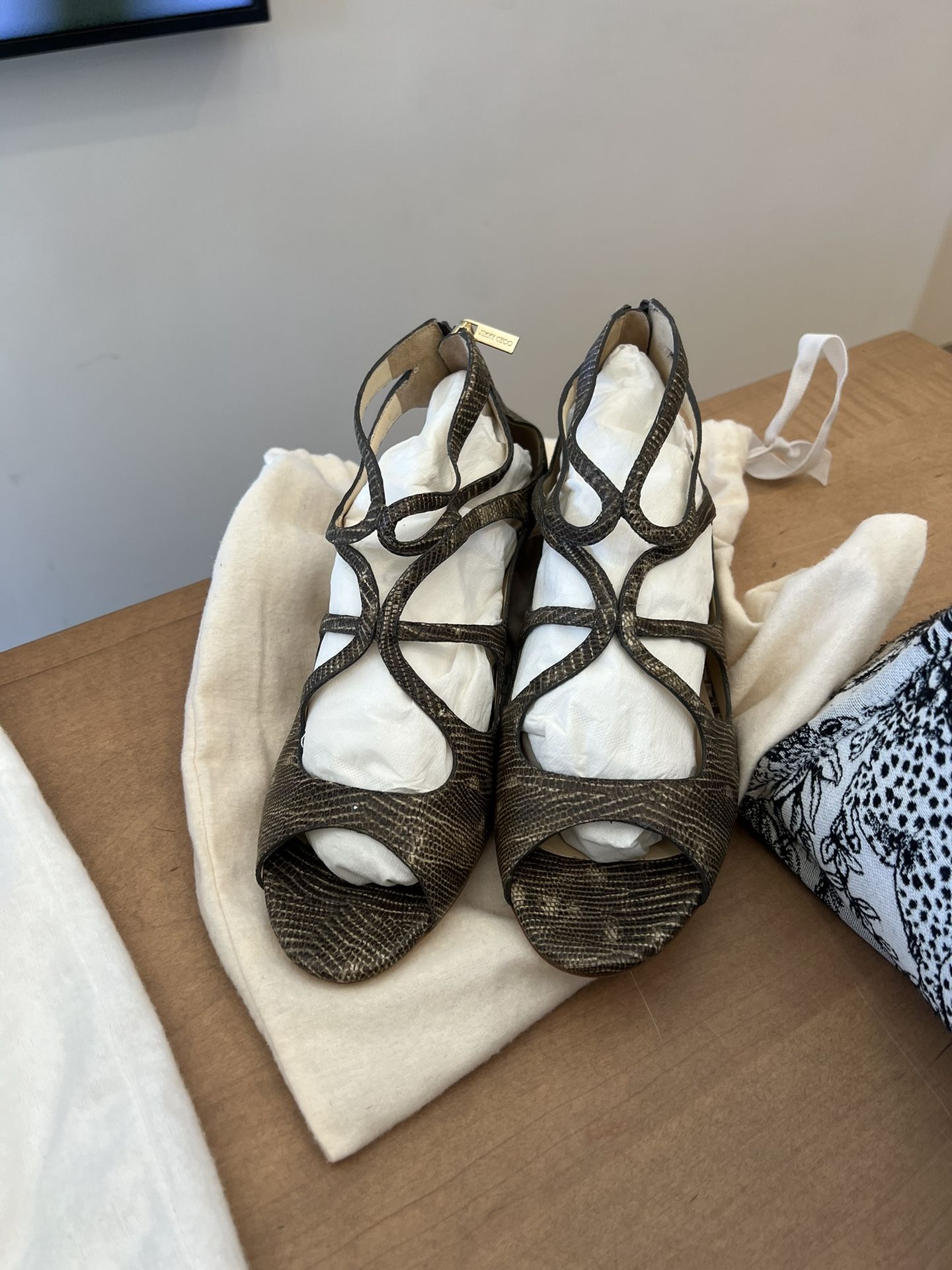 Jimmy Choo Shoes Gladiator Sandal Size 38.5