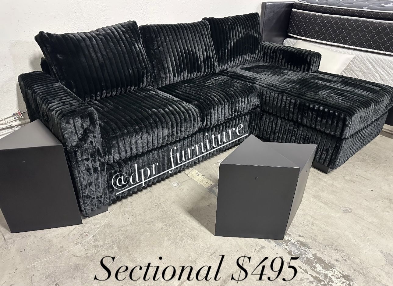 Black Sectional $495! New In Box! Free Local delivery ! 