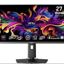 MSI MPG 271QRX QD-OLED 27" WQHD Gaming Monitor, 360Hz/0.03ms HDR 400