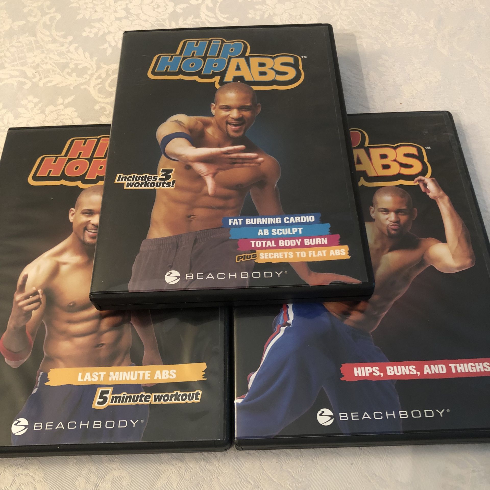 4 HIP HOP ABS - BY BEACH BODY DVD’S - NEW - EXCELLENT CONDITION 