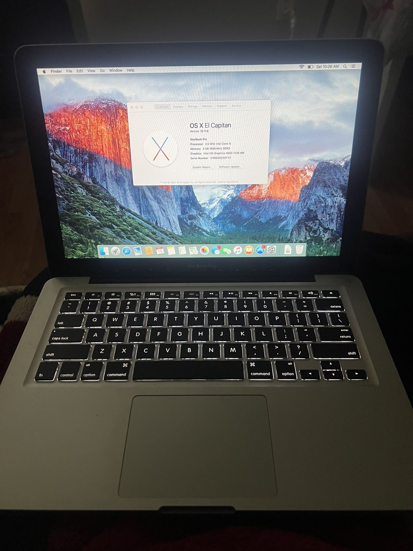 MacBook Pro 13” (2012) – Works Great, Clean, OS X El Capitan