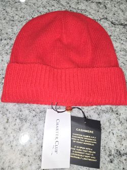 Charters Club Red 100% Cashmere Hat