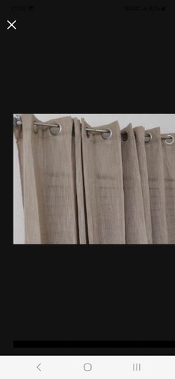 3 Light Weight Beige Shade Curtain Panels