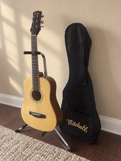 Acoustic Guitar (3/4 Size) & Gig Bag/ Beautiful Abalone Inlay/ Great For Travel Or Young Players