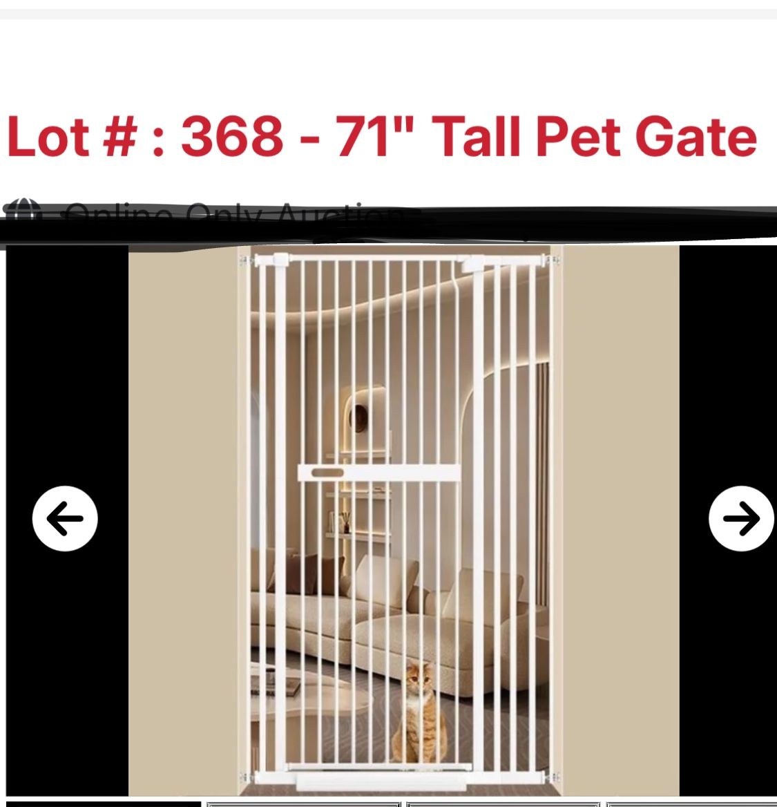 XXXL 71” TALL CAT GATE… NEW IN BOX
