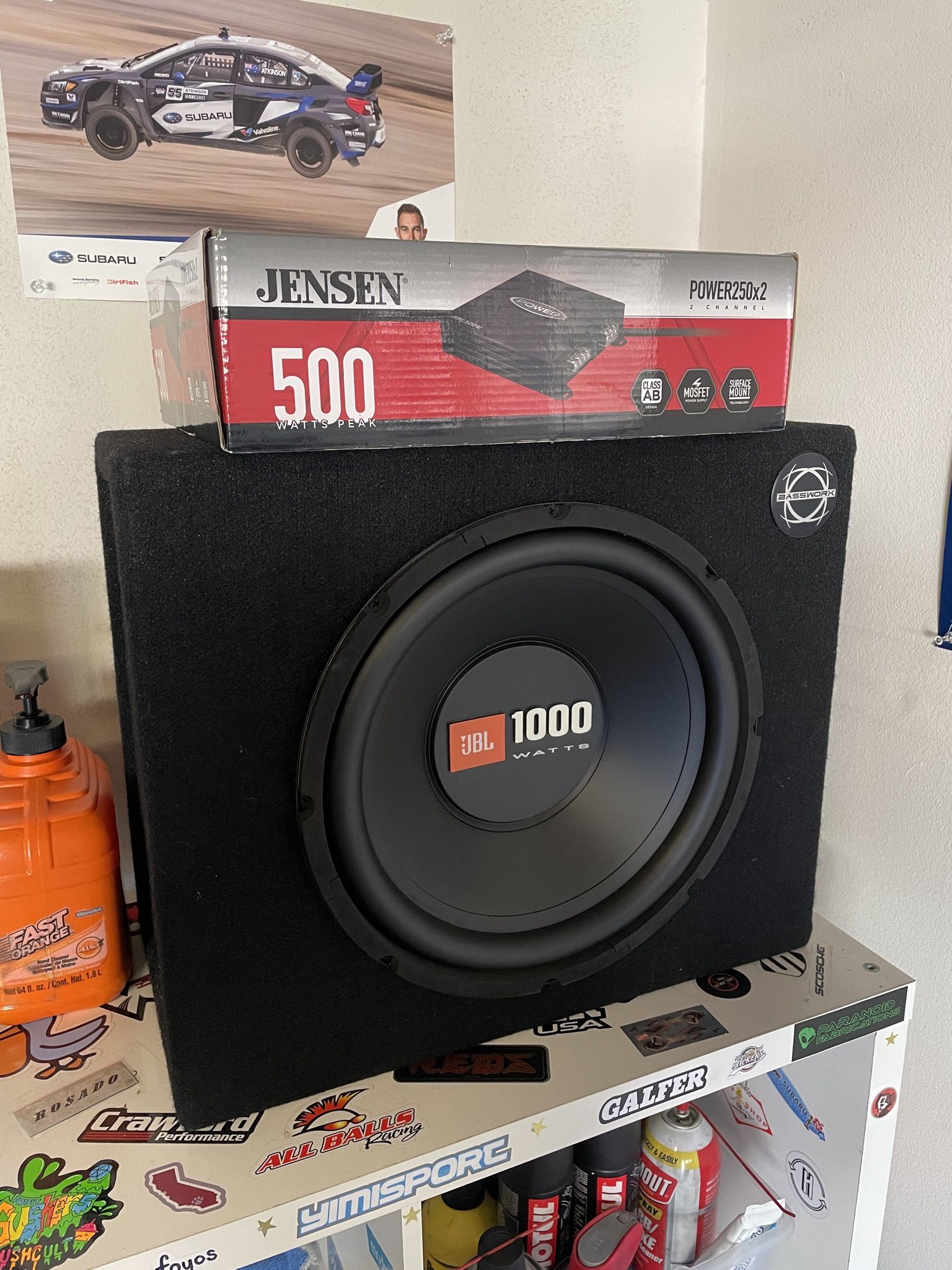 JBL 12” 1000 Watt Subwoofer With Jensen 500 Watt Amplifier