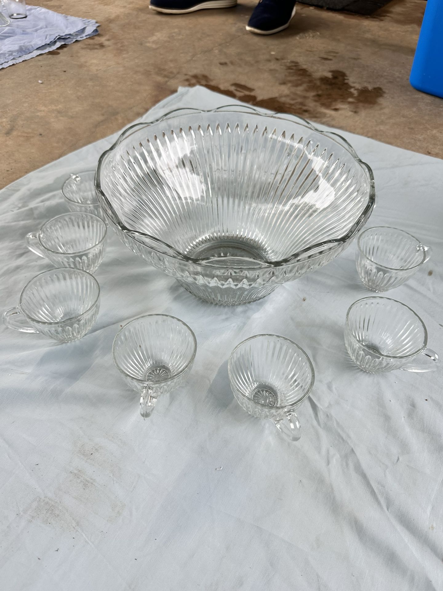 12 Piece Crystal Punch Bowl Set