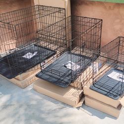 Brand New Dog Crates 2 Door Folding Pet Cages With Tray  24" Sm'md $40/ 30" M'l $50/ 36" L'xl$60/ 42" Xxl$80/  48"  $100 Xxxl Crate NEW IN BOX Jaulas