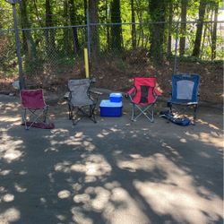 Camping Chair Set And Coolers