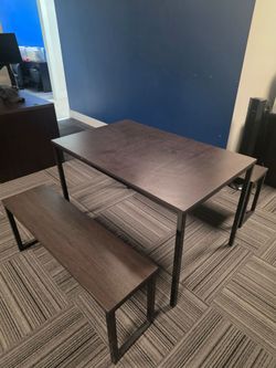 Modern 3-Piece Espresso Dining / Meeting Table Set