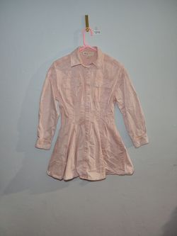 Michael Kors Pink Button-Down Shirt Dress