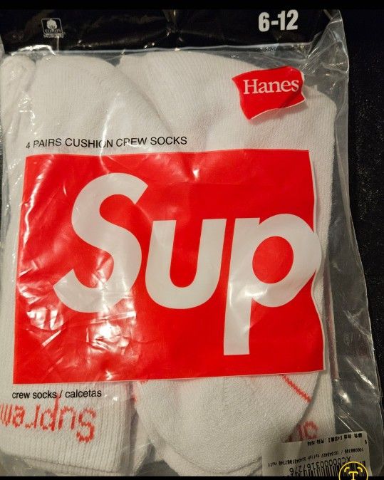 Supreme White Socks