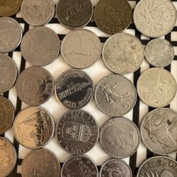 25 Foreign Coins 
