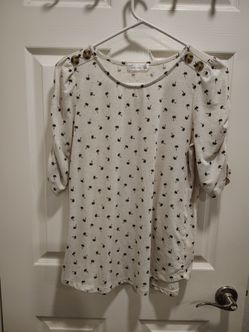 Palm Tree Print Top Size Small