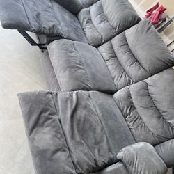 GREY RECLINER COUCH Great Condition!!! 