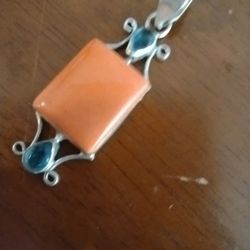 Pendant With Crystals Set In Sterling Silver
