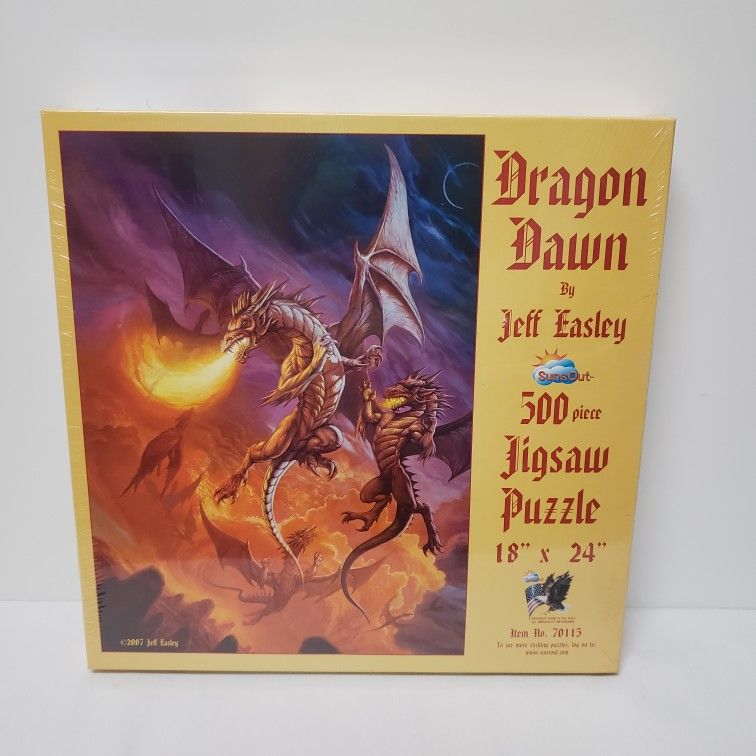 New Sealed Dragon Dawn 500 Piece Jigsaw Puzzle