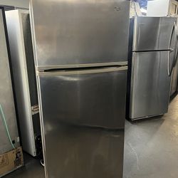Whirlpool Stainless Steel Top Freezer Refrigerator 18 Cu Ft 
