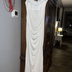 3d floral satin dress