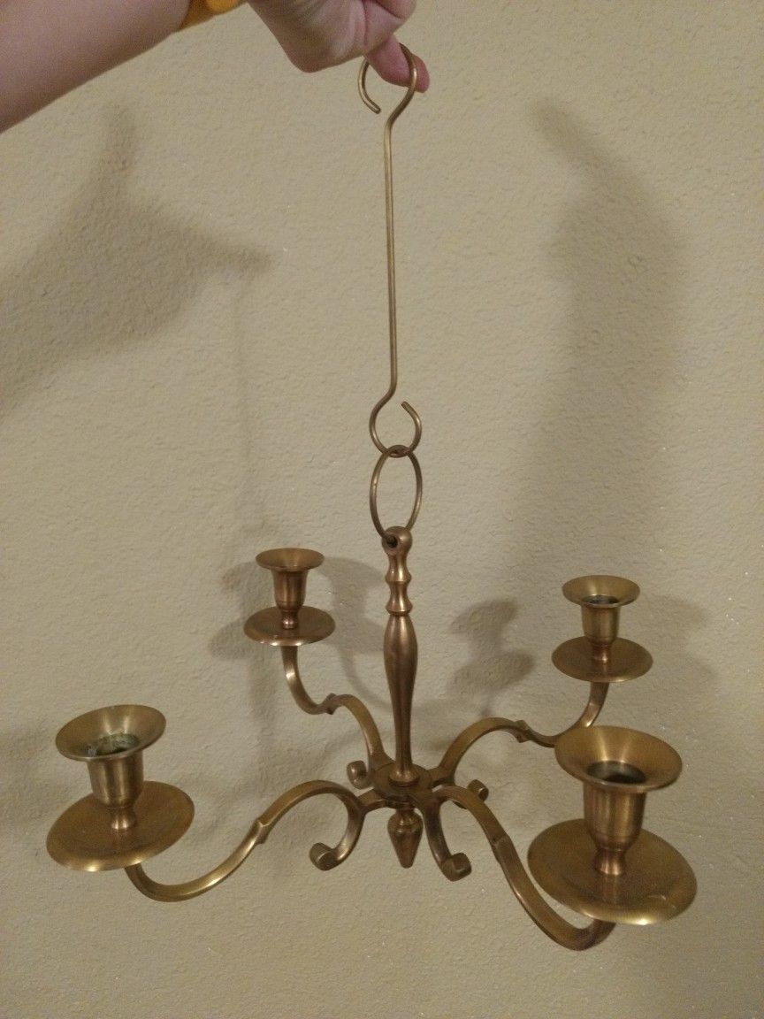 Hanging Brass Candelabra