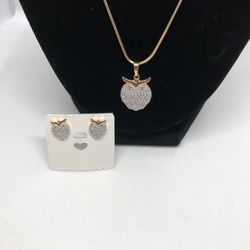 Necklace, Pendant & Earrings set Brazilian 18k gold plated