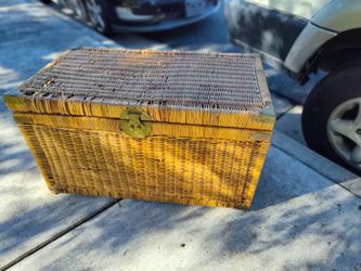 Wicker Chest With Brass