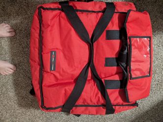 Red Insulated Pizza Delivery Bag