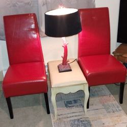 Chairs, Lamp And Footstool. Lowered Price To $50