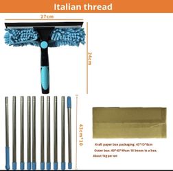 4M Extendable Window Squeegee & Microfiber Cleaner