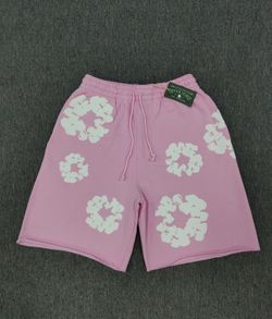 Denim Tear Shorts Pink