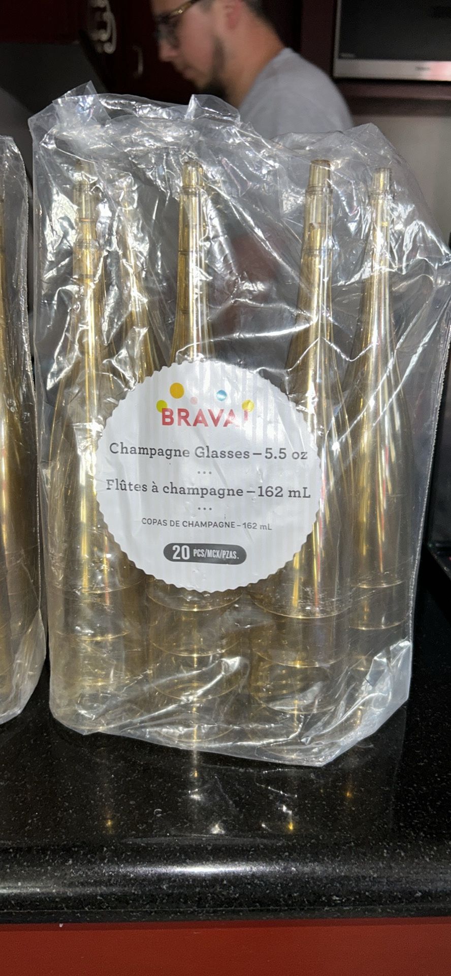 Champagne Plastic Glasses