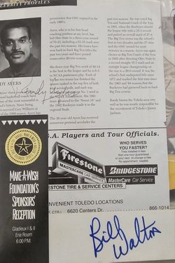 Bill Walton Make A Wish Autograph