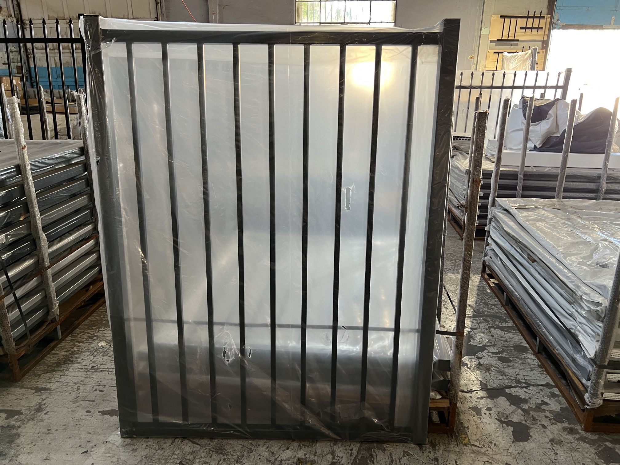 Galvanized Steel Fence Flat Top Gate