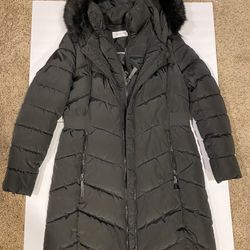 Calvin Klein Women’s Black Winter Coat - Medium